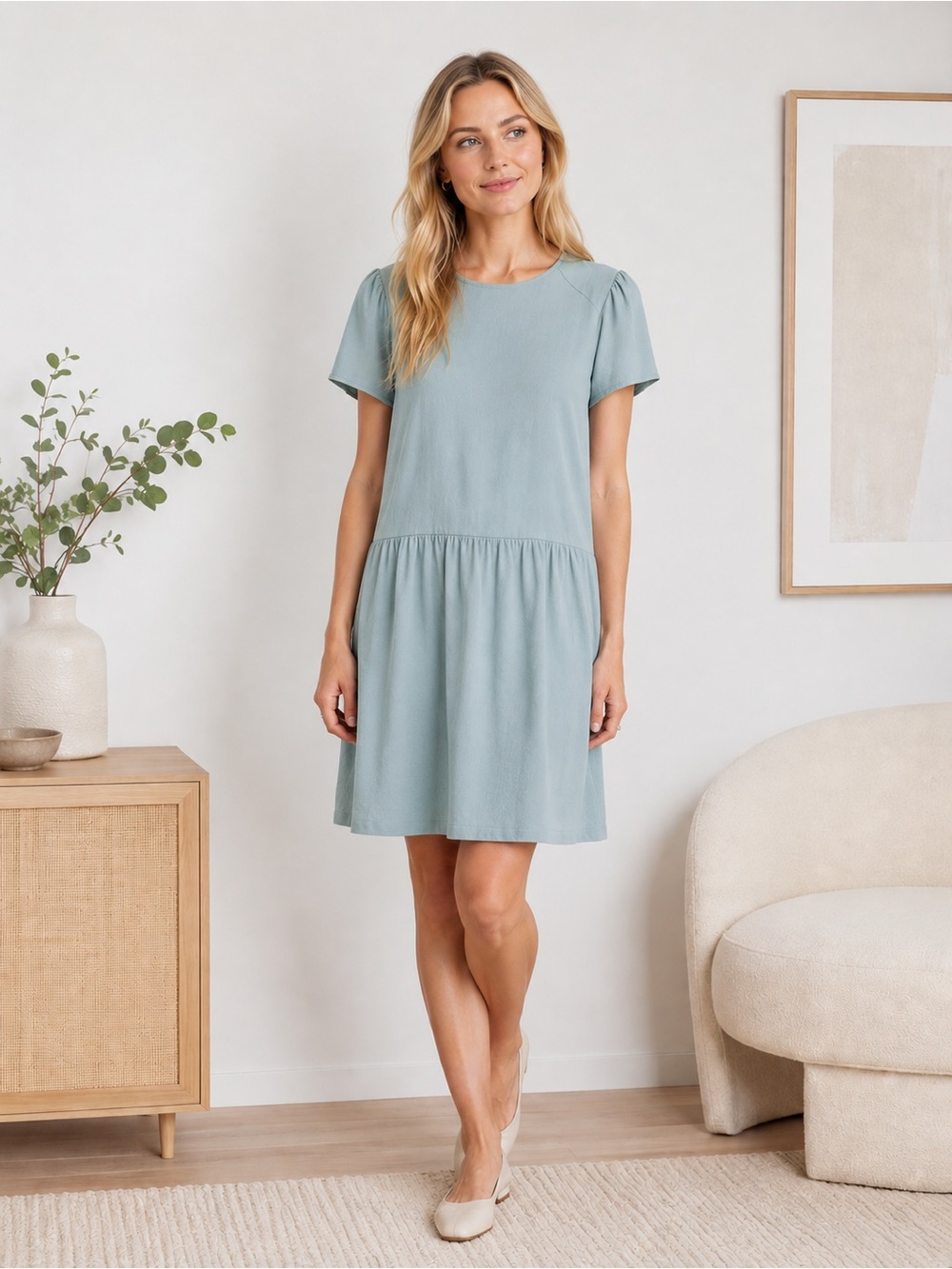 Naïf Montreal UMA NEW crepe drop waist dress Large Minimalist Modern Canadian